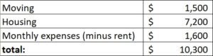 Cost Of Living Estimated Expenses for your first month in New York City