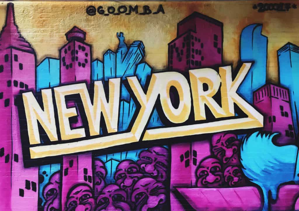 An image of a beautifully painted mural in Manhattan