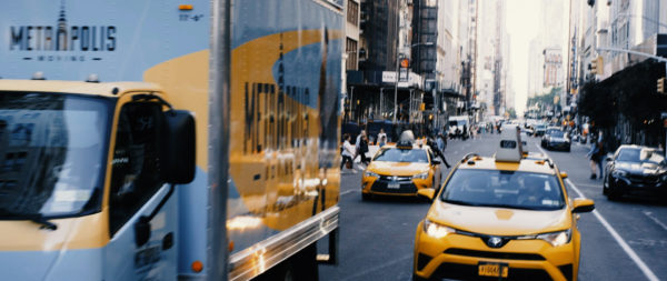 NYC moving truck in Manhattan traffic 3
