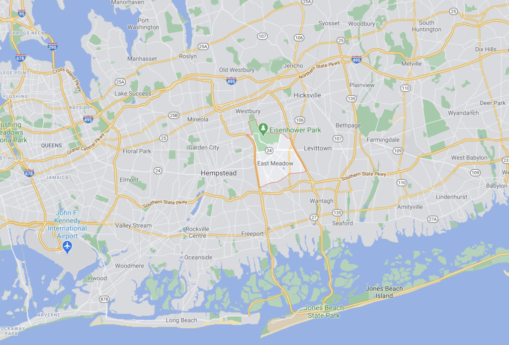 east meadow on a map