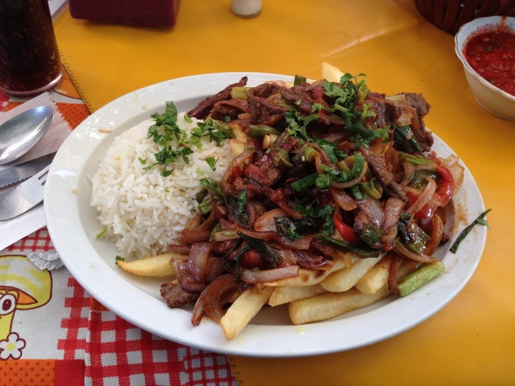 Plate of Peruvian Lomo Saltado