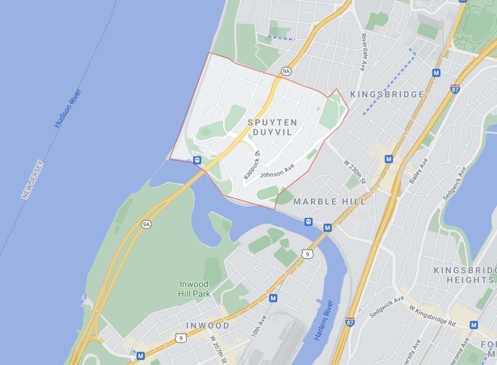 spuyten duyvil map