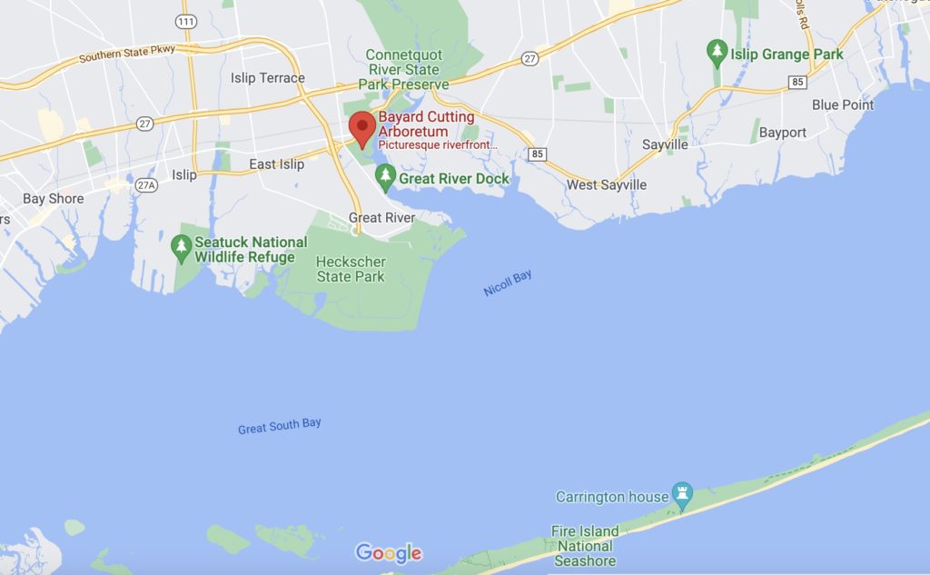 map image of bayard cutting arboretum