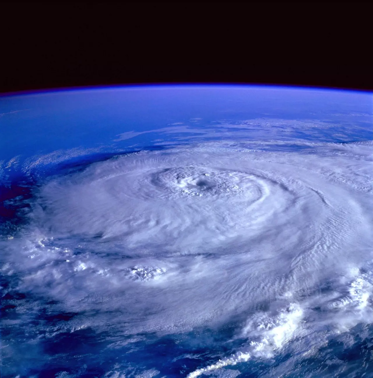 massive hurricane seen from spae