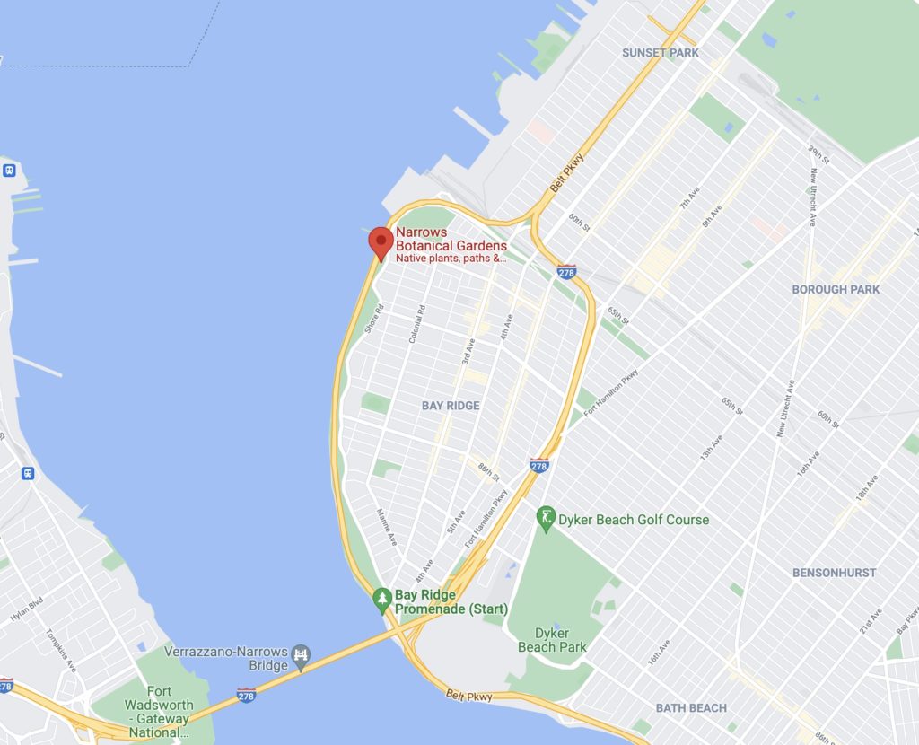 map image of narrows botanical gardens