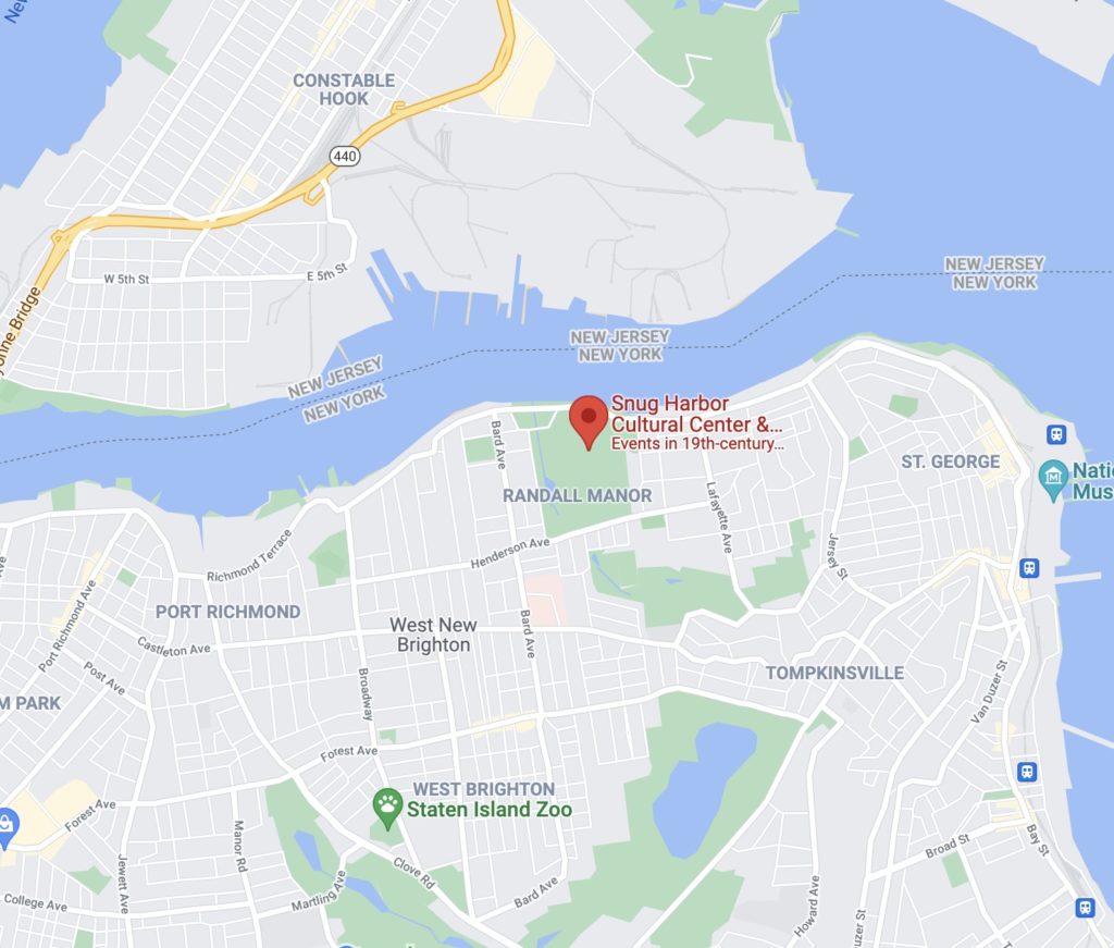 map image of snug harbor