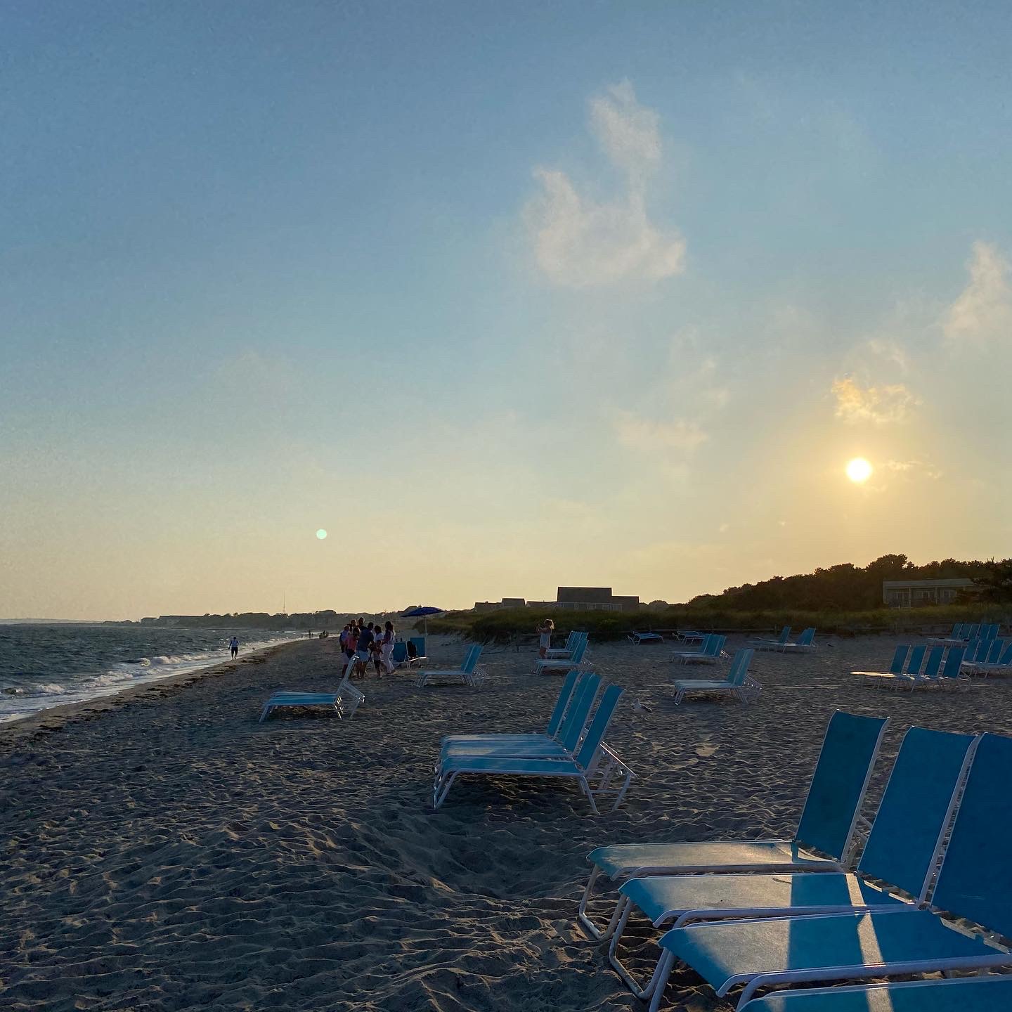 dusk on the beach at cape cod