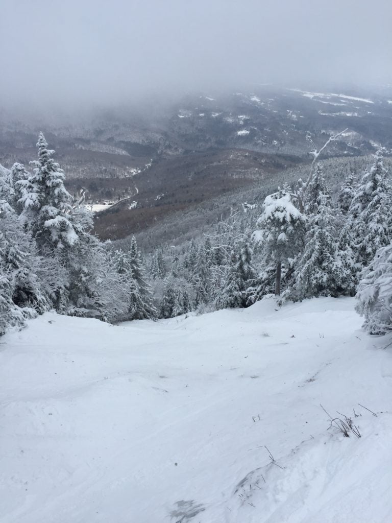 steep slope at mad river glen in vermont