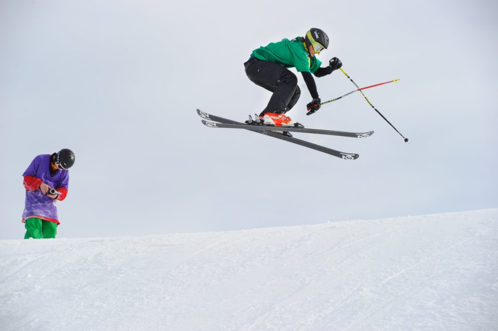 skier midair performing a trick