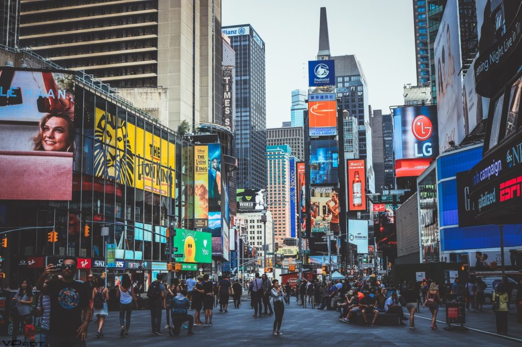 times square during the day