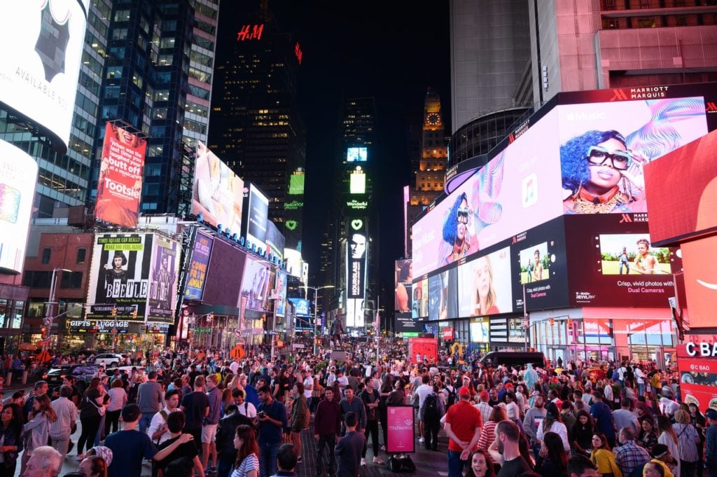 times square at night