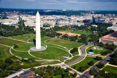 washington dc aerial photo