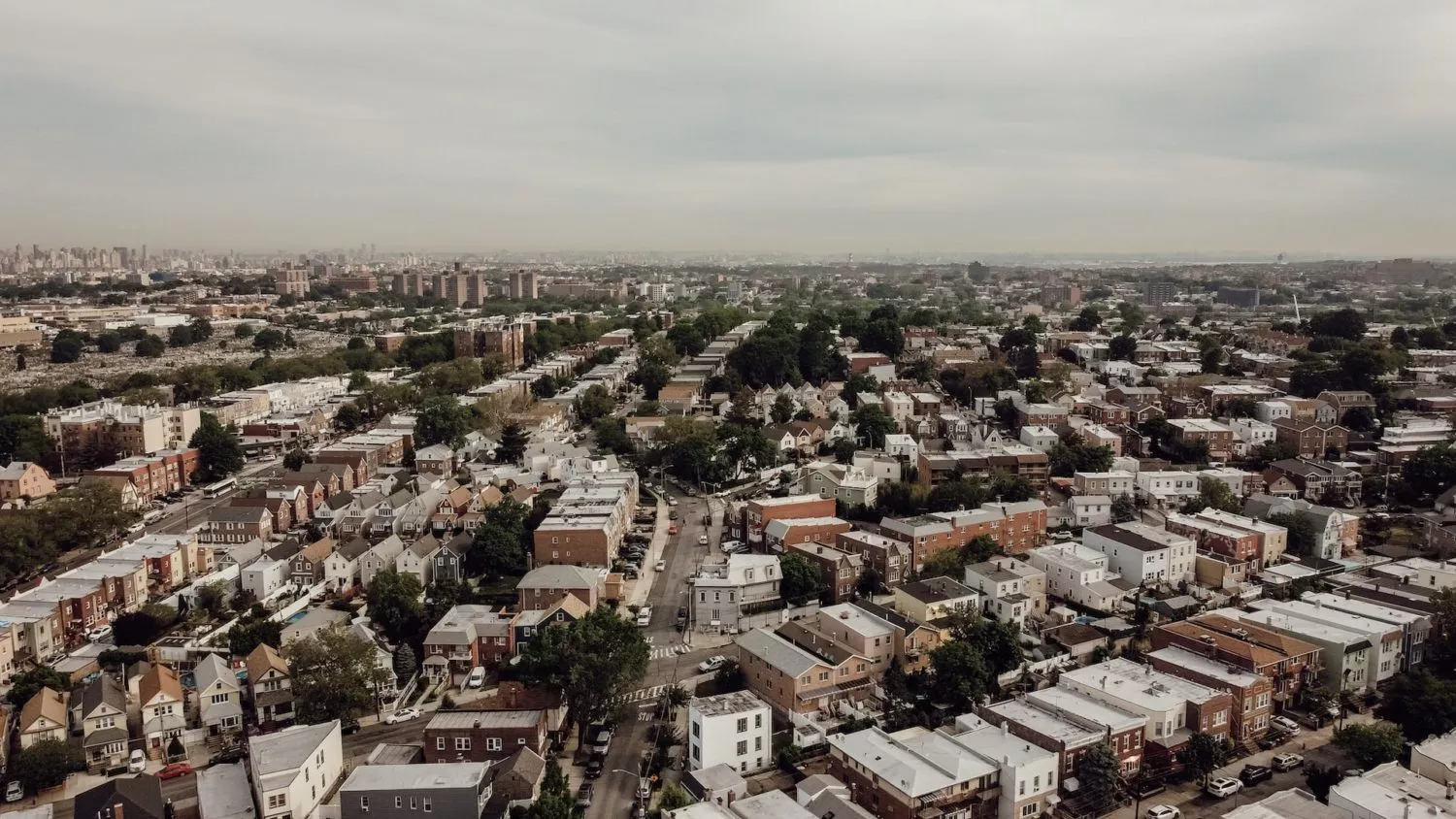 Aerial photo of Queens NY