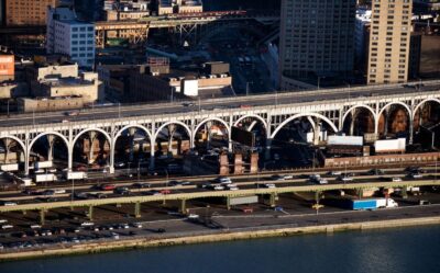 roadways by the water in the Bronx