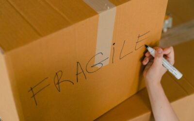 A brown box with