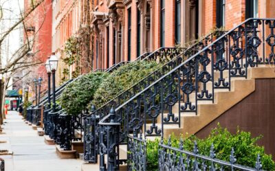 A neighborhood in West Village Manhattan