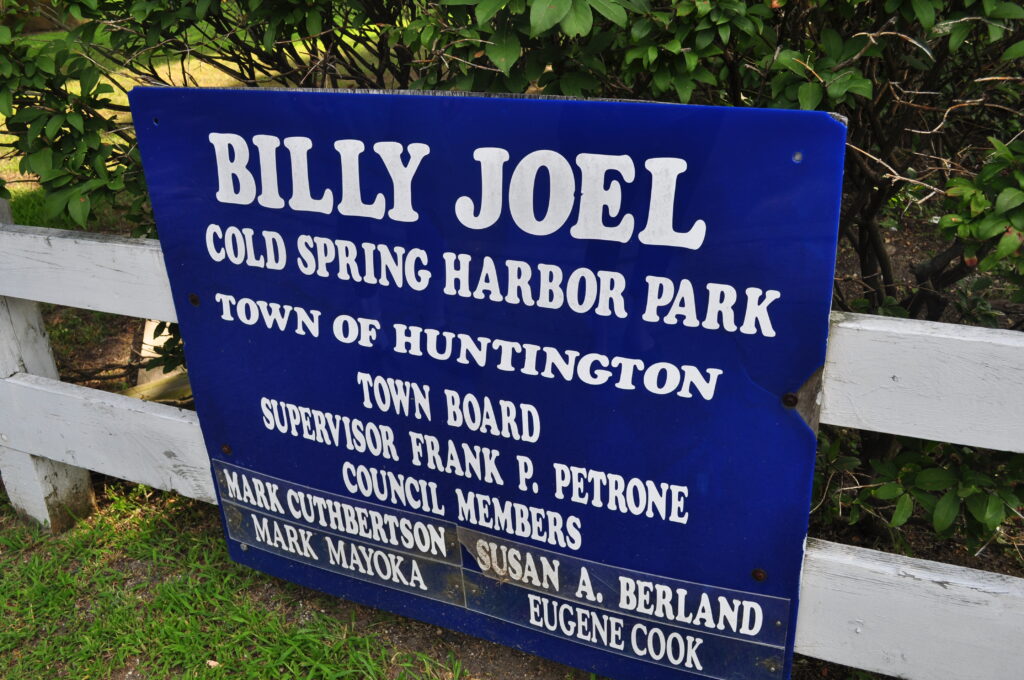 Billy Joel Cold Spring Harbor Park sign, Long Island
