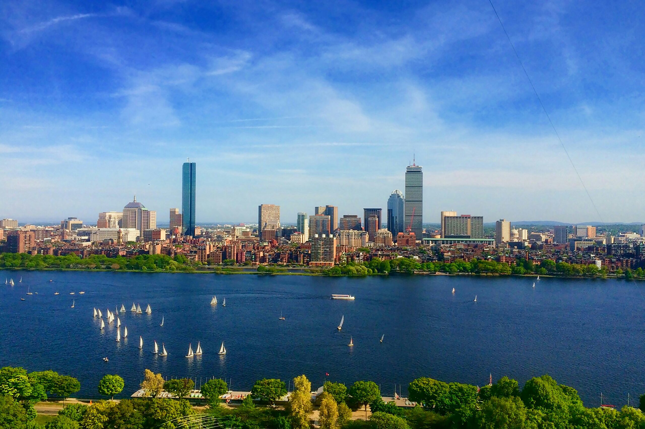 View of Boston from Charles River. Photo by Jacob Licht.