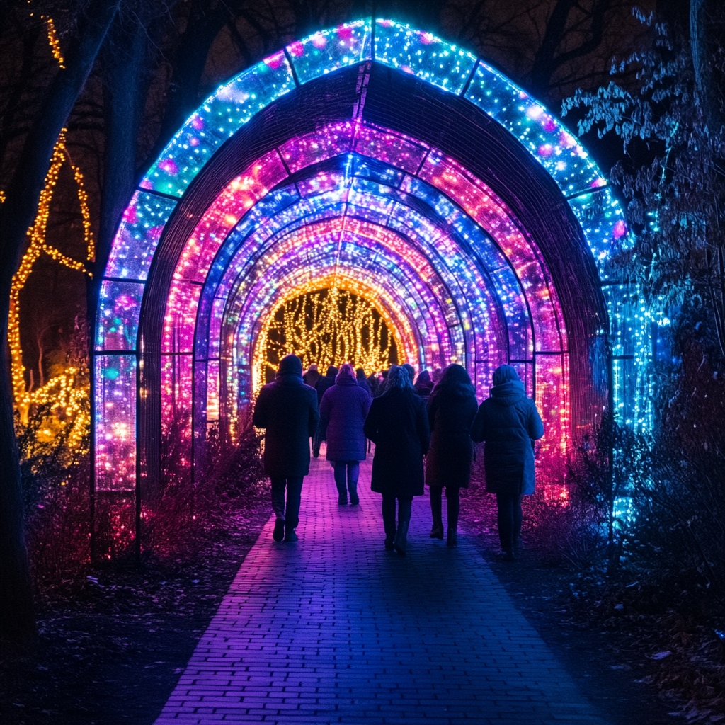 Brooklyn botanical gardens holiday lights