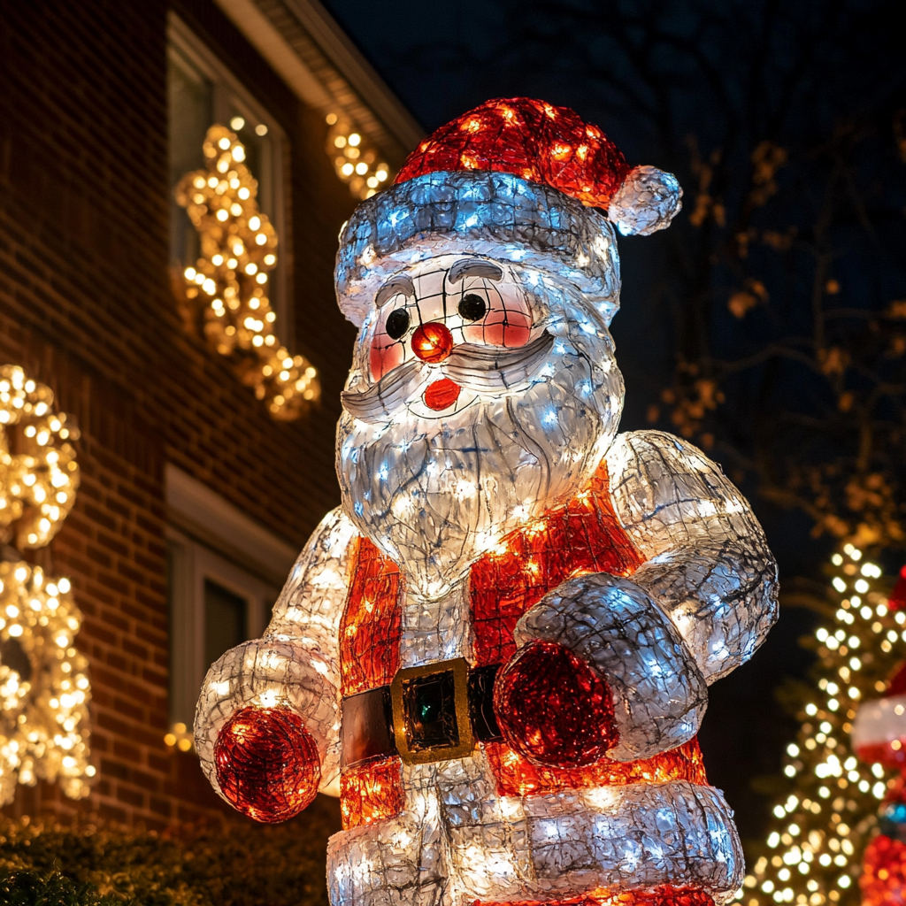 Life sized Santa in Dyker Heights Brooklyn