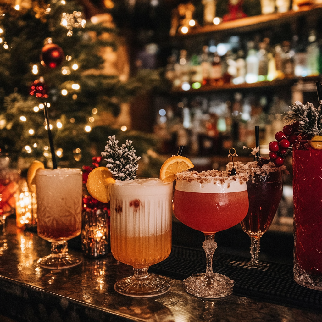 Christmas-themed pop-up cocktail bar on 9th Street, Manhattan